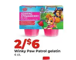 Hy-Vee Winky Paw Patrol gelatin offer