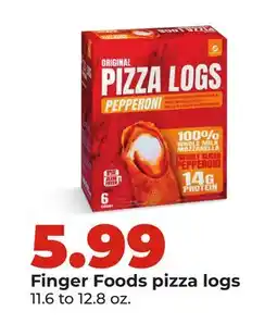 Hy-Vee Finger Foods pizza logs offer