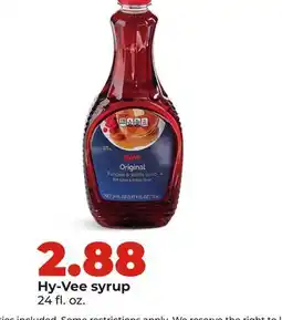 Hy-Vee Hy-Vee syrup offer