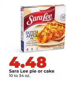 Hy-Vee Sara Lee pie or cake offer