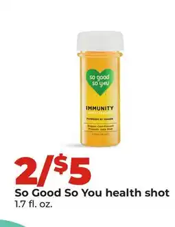 Hy-Vee So Good So You health shot offer