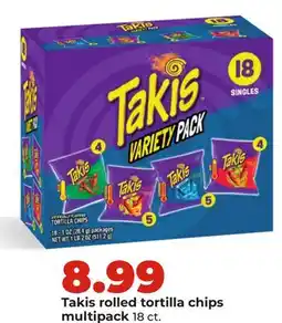 Hy-Vee Takis rolled tortilla chips multipack offer
