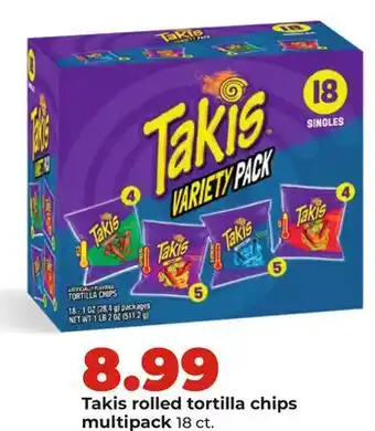 Hy-Vee Takis rolled tortilla chips multipack offer