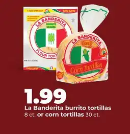 Hy-Vee La Banderita burrito tortillas 8 ct. or corn tortillas 30 ct offer