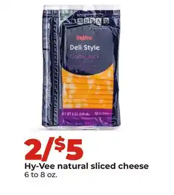 Hy-Vee Hy-Vee natural sliced cheese offer
