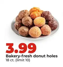 Hy-Vee Bakery-fresh donut holes offer