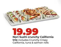 Hy-Vee Nori Sushi crunchy California trio offer