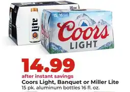 Hy-Vee Coors Light, Banquet or Miller Lite offer