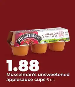 Hy-Vee Musselman's unsweetened applesauce cups offer