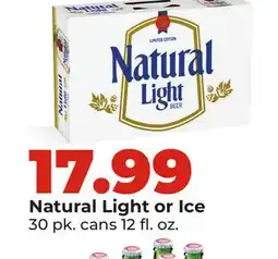Hy-Vee Natural Light or Ice offer