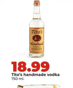 Hy-Vee Tito's handmade vodka offer