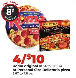 Hy-Vee Roma original 10.54 to 11.05 oz. or Personal Size Bellatoria pizza 5.67 to 7.8 oz offer