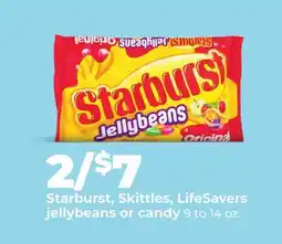 Hy-Vee Starburst, Skittles, LifeSavers jellybeans or candy offer