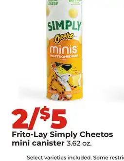 Hy-Vee Frito-Lay Simply Cheetos mini canister offer