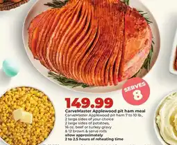 Hy-Vee CarveMaster Applewood pit ham meal offer