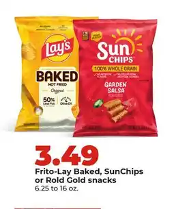 Hy-Vee Frito-Lay Baked, SunChips or Rold Gold snacks offer