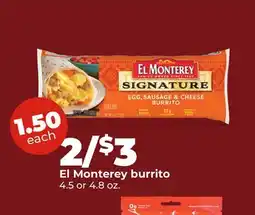 Hy-Vee El Monterey burrito offer