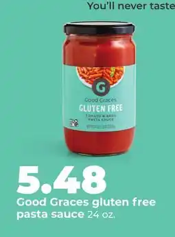 Hy-Vee Good Graces gluten free pasta sauce offer