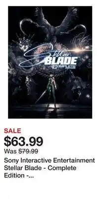 Game Stop Sony Interactive Entertainment Stellar Blade - Complete Edition - PC Steam offer