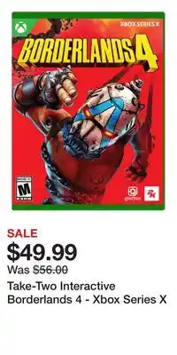 Game Stop Take-Two Interactive Borderlands 4 - Xbox Series X offer