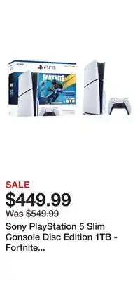 Game Stop Sony PlayStation 5 Slim Console Disc Edition 1TB - Fortnite Flowering Chaos Bundle offer