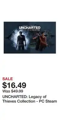 Game Stop UNCHARTED: Legacy of Thieves Collection - PC Steam offer