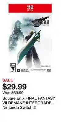 Game Stop Square Enix FINAL FANTASY VII REMAKE INTERGRADE - Nintendo Switch 2 offer