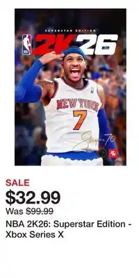Game Stop NBA 2K26: Superstar Edition - Xbox Series X offer