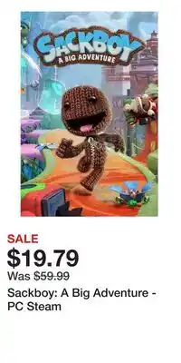Game Stop Sackboy: A Big Adventure - PC Steam offer