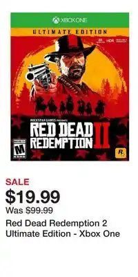 Game Stop Red Dead Redemption 2 Ultimate Edition - Xbox One offer
