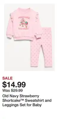 Old Navy Old Navy Strawberry Shortcake Sweatshirt and Leggings Set for Baby offer