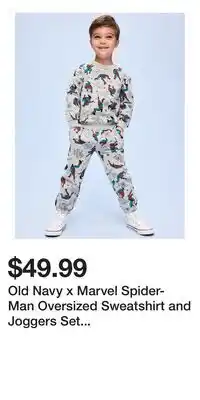 Old Navy Old Navy x Marvel Spider-Man Oversized Sweatshirt and Joggers Set for Toddler Boys offer