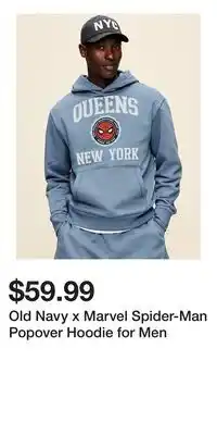 Old Navy Old Navy x Marvel Spider-Man Popover Hoodie for Men offer
