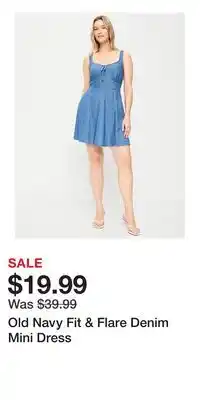 Old Navy Old Navy Fit & Flare Denim Mini Dress offer