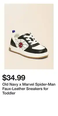 Old Navy Old Navy x Marvel Spider-Man Faux-Leather Sneakers for Toddler offer