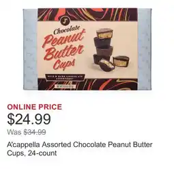 Costco A'cappella Assorted Chocolate Peanut Butter Cups, 24-count offer