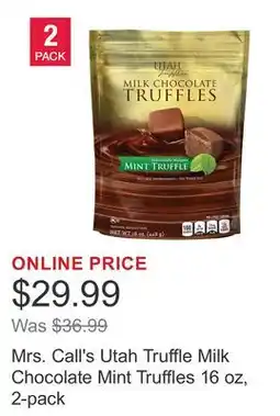 Costco Mrs. Call's Utah Truffle Milk Chocolate Mint Truffles 16 oz, 2-pack offer