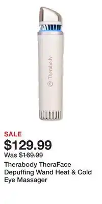 Ulta Beauty Therabody TheraFace Depuffing Wand Heat & Cold Eye Massager offer