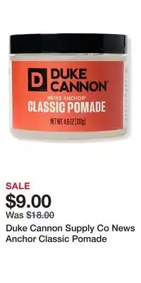 Ulta Beauty Duke Cannon Supply Co News Anchor Classic Pomade offer