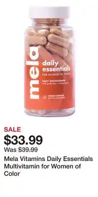 Ulta Beauty Mela Vitamins Daily Essentials Multivitamin for Women of Color offer