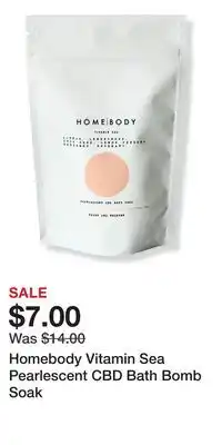 Ulta Beauty Homebody Vitamin Sea Pearlescent CBD Bath Bomb Soak offer