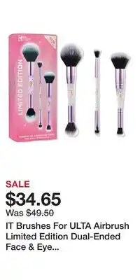 Ulta Beauty IT Brushes For ULTA Airbrush Limited Edition Dual-Ended Face & Eye Brush Trio offer