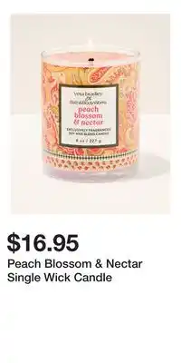 Bath & Body Works Peach Blossom & Nectar Single Wick Candle offer