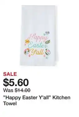 Belk Happy Easter Y'all Kitchen Towel offer