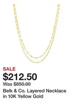 Belk Belk & Co. Layered Necklace in 10K Yellow Gold offer