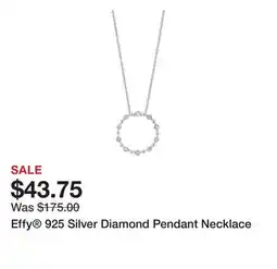 Belk Effy 925 Silver Diamond Pendant Necklace offer