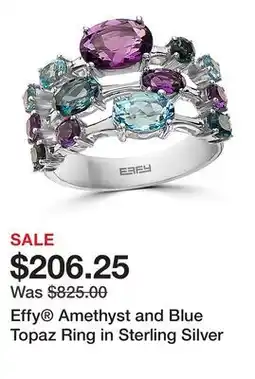 Belk Effy Amethyst and Blue Topaz Ring in Sterling Silver offer