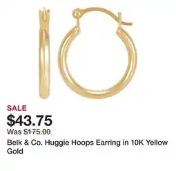 Belk Belk & Co. Huggie Hoops Earring in 10K Yellow Gold offer