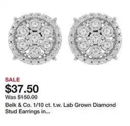 Belk Belk & Co. 1/10 ct. t.w. Lab Grown Diamond Stud Earrings in Sterling Silver offer