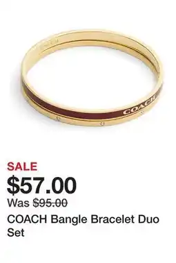 Belk COACH Bangle Bracelet Duo Set offer